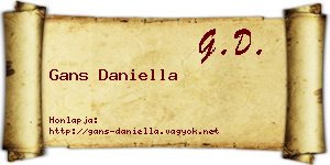 Gans Daniella névjegykártya